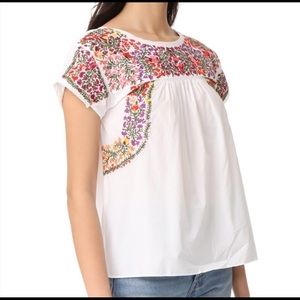 Madewell Fleur Embroidered Top